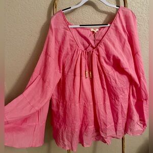 Easel FLOWY Bell Sleeve Top